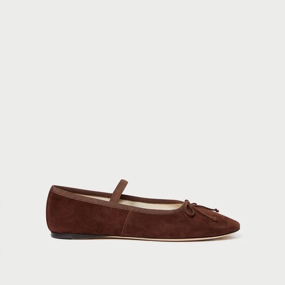 Loeffler Randall // NEW Leonie Espresso Suede Ballet Flat - Picture 4 of 9